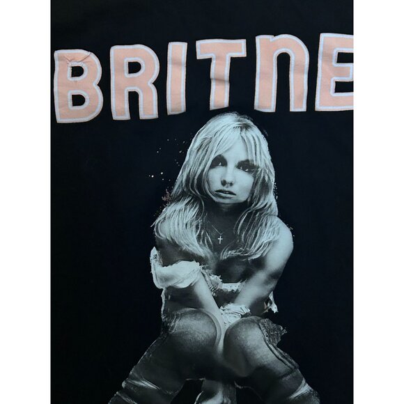 Britney Spears Women's Top Size Large Crew Neck Pullover Black - Picture 3 of 7
